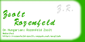 zsolt rozenfeld business card